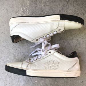 Roberto Cavalli leather embossed sneakers